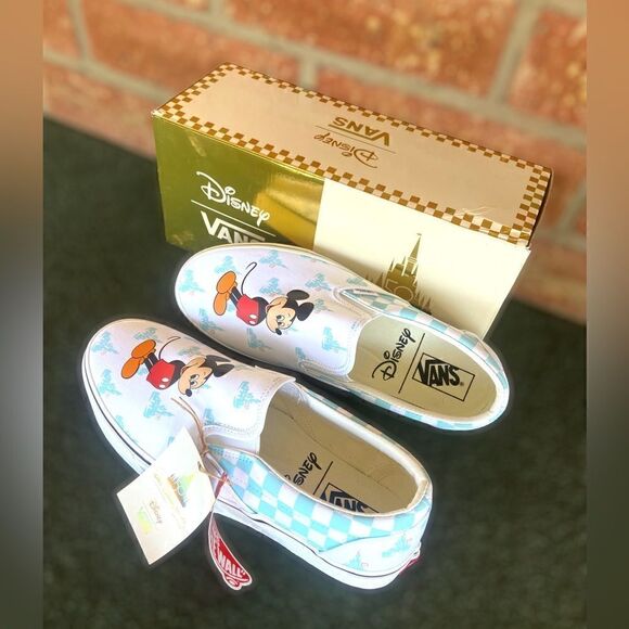 Vans Classic Slip-on Mickey Mouse Sneakers Walt Disney World Mens Size 10 - Picture 13 of 13